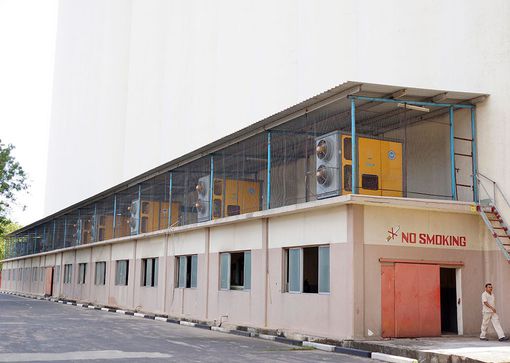 Grain cooling unit for the ecological conservation of wheat