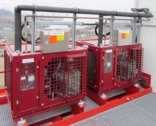 Crane cooling units for extreme requirements